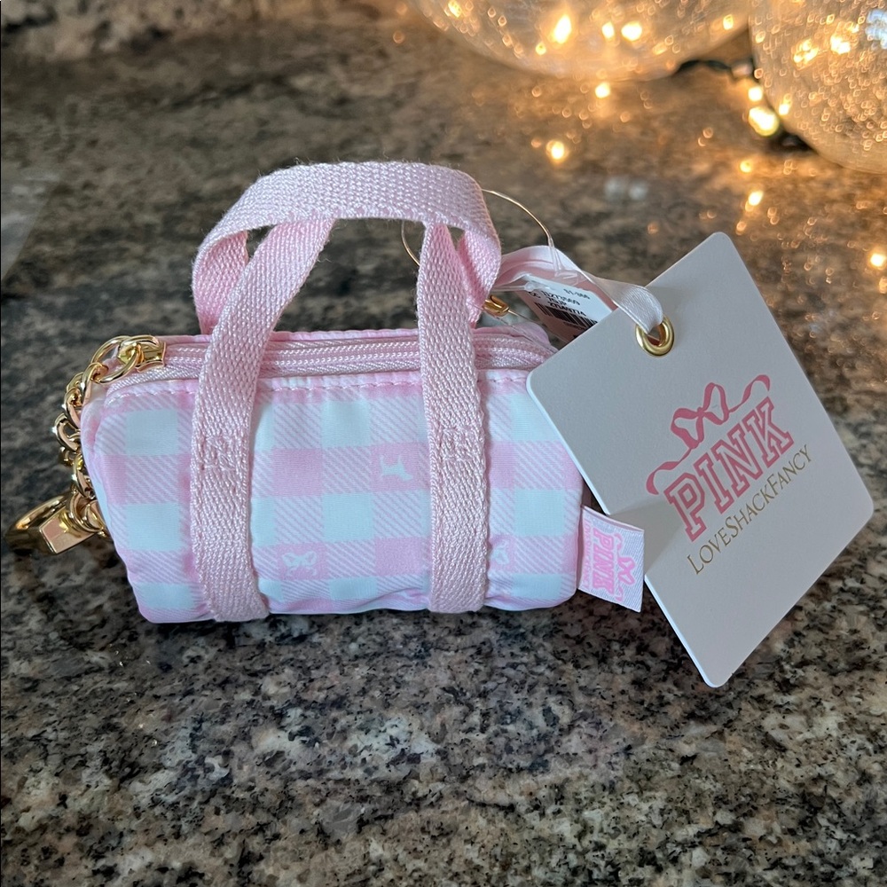 Pink x LoveShackFancy Keychain Holder - Iconic Gingham